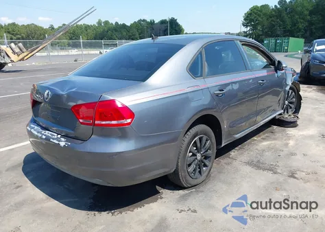 2012 Volkswagen Passat 2.5L S из США, поврежденный, VIN 1VWAP7A37CC054509
